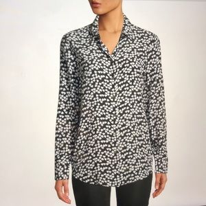 NWT Equipment heart print silk shirt